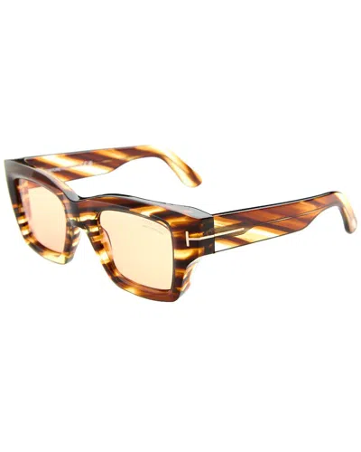 Tom Ford Men's Ilias Photochromic Sunglasses Tf1154 55e Colored Havana 50mm In Brown