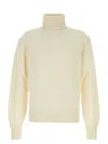 Tom Ford Cashmere Turtleneck Sweater With Ribbed Cuffs And Hem In Neutral