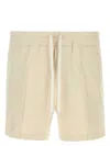 Tom Ford Men Ivory Satin Bermuda Shorts