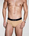 Tom Ford Stretch-cotton Briefs In Neutrals