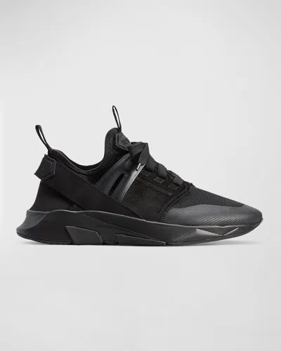 Tom Ford Jago Mesh Sneakers In Black