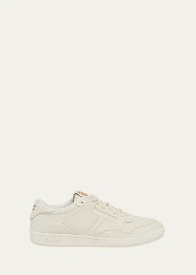 Tom Ford Men's Jake Smooth Leather Sneakers In Marble