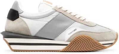Tom Ford James Chunky Platform Sneakers In Grey