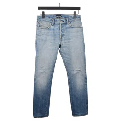 Pre-owned Tom Ford Men Jeans Slim Fit Selvedge Strong Size 31, S2096 In Gray
