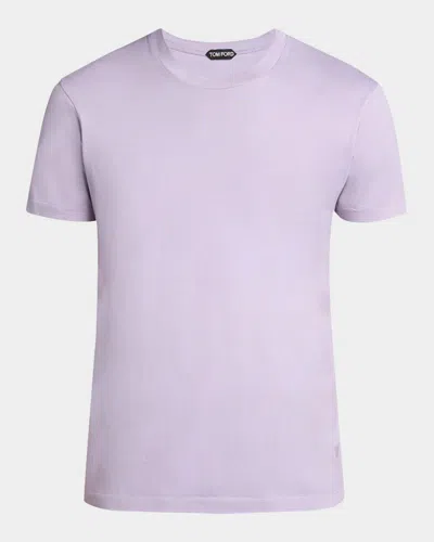 Tom Ford Crewneck T-shirt Short Sleeves In Pink
