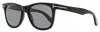 Tom Ford Men's Kevyn Polarized Sunglasses Tf1099n 01d Black/ruthenium 52mm In Multi