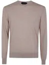 Tom Ford Knitwear Crew Neck Knitted Clothing In Beige