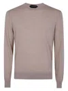 Tom Ford Knitwear Crew Neck Knitted Clothing In Nude & Neutrals