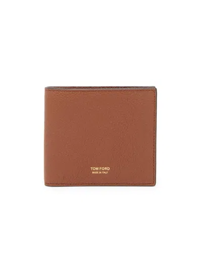 Tom Ford Men's Leather Bifold Wallet In Brown