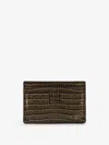 Tom Ford Men Leather Cardholder With Croco Effect