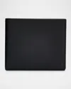 Tom Ford Black Bi-fold Wallet With Eobossed Logo Lettering On The Rear In Leather Man In Black