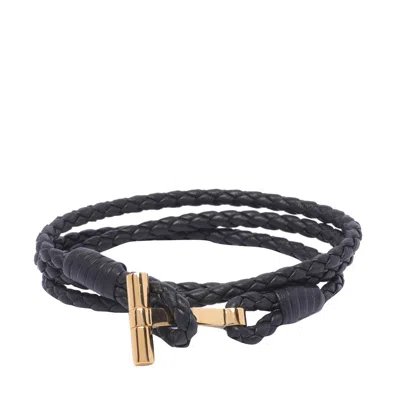 Tom Ford Men Leather T Bracelet