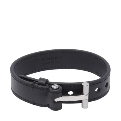 Tom Ford Men Leather T Bracelet