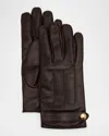 Tom Ford Men's Leather Wrist-strap Gloves