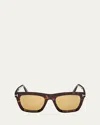 Tom Ford Mens Dark Havana Tf1208 Lelio Square-frame Acetate Sunglasses In Shiny Dark Havana
