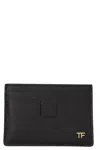 Tom Ford Logo Detail Leather Card Holder In Black