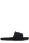 Tom Ford Harrison Logo-embroidered Velvet Slides In Black