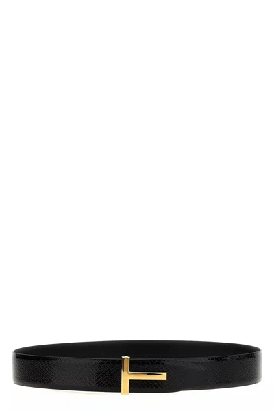 TOM FORD TOM FORD MEN LOGO REVERSIBLE BELT