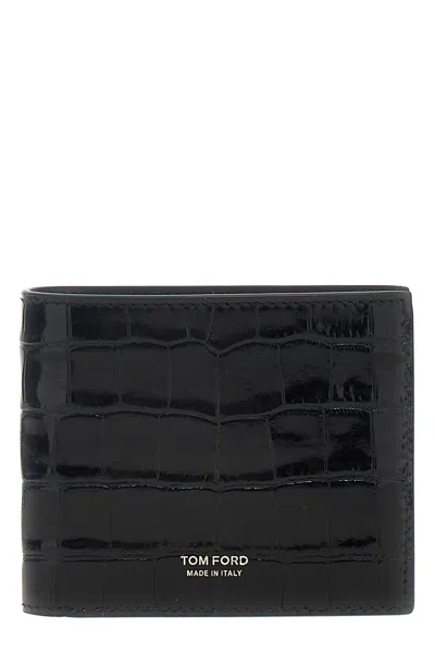 Tom Ford Men Logo Wallet In Black