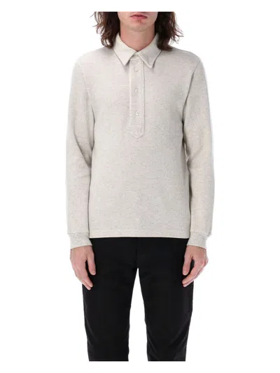 TOM FORD MEN'S LONG SLEEVE KNIT POLO T-SHIRT