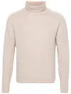 Tom Ford Brushed Wool Blend Roll Neck Sweater In Beige