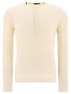 Tom Ford Mens Beige Ribbed Long-sleeve Cotton And Modal Henley Top In Beige