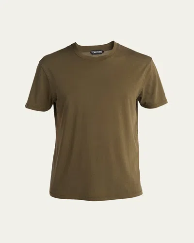 Tom Ford Men's Lyocell-cotton Crewneck T-shirt