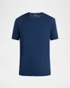 Tom Ford Men's Lyocell-cotton Crewneck T-shirt In Blue