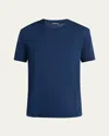 Tom Ford Men's Lyocell-cotton Crewneck T-shirt In Blue