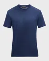Tom Ford Men's Lyocell-cotton Crewneck T-shirt In Blue