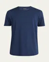 Tom Ford Men's Lyocell-cotton Crewneck T-shirt In Blue