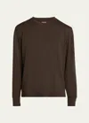 Tom Ford Slim-fit Lyocell And Cotton-blend T-shirt In Brown