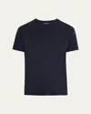 Tom Ford Short-sleeved Solid T-shirt In Ink Blue