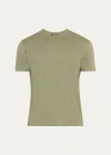 Tom Ford Men's Lyocell-cotton Crewneck T-shirt In Pale Army