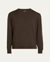 Tom Ford Men's Lyocell-cotton Crewneck T-shirt In Sable Brown