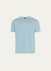 Tom Ford Men's Lyocell-cotton Crewneck T-shirt In Sky Blue