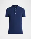 Tom Ford Blue Polo T-shirt With Embroidered Tone On Tone Logo In Cotton Man