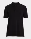 Tom Ford Black Short-sleeves Polo In Cotton Piquet Jersey In Black