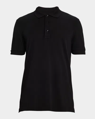 TOM FORD MEN'S LYOCELL PIQUE POLO SHIRT