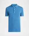 Tom Ford Men's Lyocell Pique Polo Shirt In Blue
