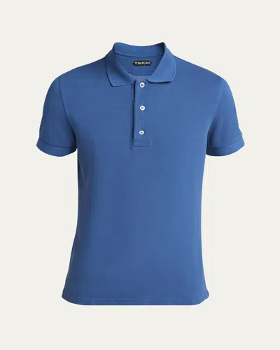 Tom Ford Pique Polo. In Blue