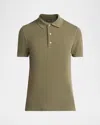 Tom Ford Men's Lyocell Pique Polo Shirt In Green