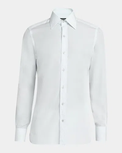 Tom Ford Men's Lyocell Slim-fit Dress Shirt In Pale Aqua