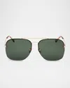 Tom Ford Men's Mackenzie-02 Metal Photochromic Aviator Sunglasses