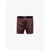 Tom Ford Mens Mahogany Branded Waistband Silk-blend Boxer In Mahogany