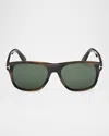 Tom Ford Men's Marlon-02 Acetate Square Sunglasses
