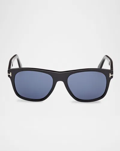 Tom Ford Men's Marlon-02 Acetate Square Sunglasses
