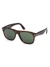 Tom Ford Ft1284 Tortoiseshell Rectangular Sunglasses In Brown