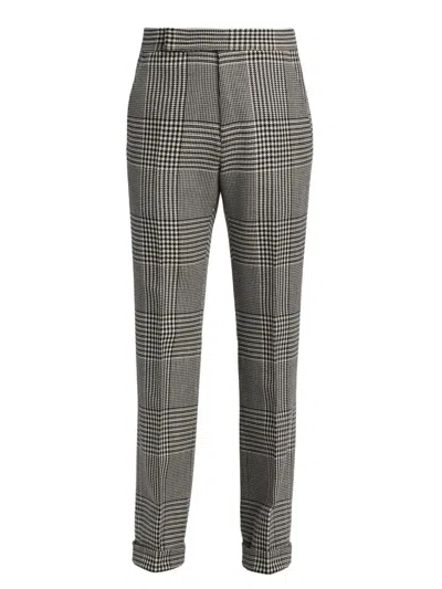 Tom Ford Men's Master Prince Of Wales Wool Trousers In Multi