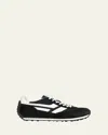 Tom Ford Suede Sneakers With Contrast Panels And Flat Sole In Black